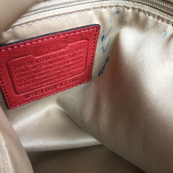 Coach Tote Bag Poppy Color Like New - Picture 7 of 8